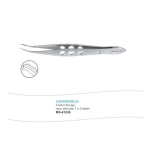 Microtrack Castroviejo Colibri Forceps - Delicate 1 x 2 Teeth MS-41030