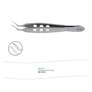 Microtrack Masket Capsularhexis Forceps - Curved MS-47015