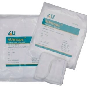 4Umop Laparotomy Sponges Mopping Pad Sterile with X-Ray line Single Pack Type 17 - 25cm x 25cm x 8 ply Pack of 1 (200701)