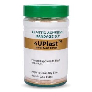 4Uplast Elastic Adhesive Bandage Tin - 10cm x 4/6m Pack of 1 (120100T)