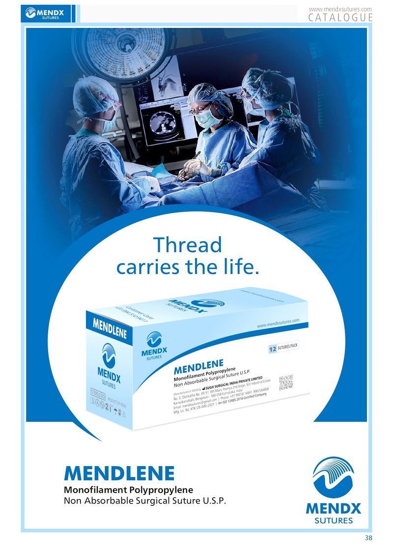 Mendx Mendlene Suture 4-0 - MS-835 Pack of 12 - Image 3