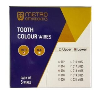 Metro Orthodontics Ovoid Round Tooth Coloured Super Elastic NiTi Archwires - Upper 0.016