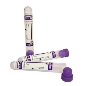 J.K. Diagnostic K3EDTA Non Vacuum Single Cap Blood Collection Tube - 2ml Pack of 100 Tubes (ECCTE02)