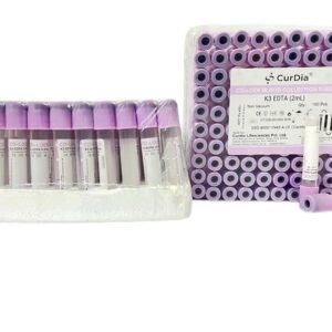 Curdia K3EDTA Vacuum Blood Collection Tube - 2ml Pack of 100 Pieces