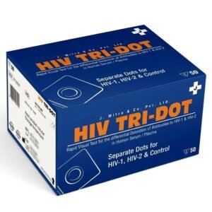 J. Mitra HIV Tri-Dot Rapid Card - Pack of 100