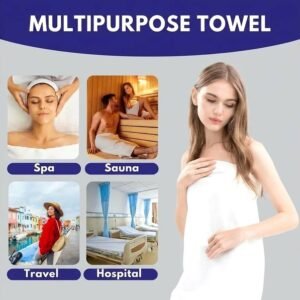 Leios Disposable Non Woven Face and Body Towel - 30x 60 inch Pack of 20 Pcs
