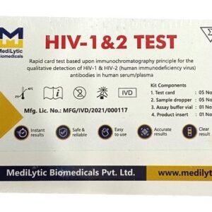 Medilytic HIV 1&2 Antibodies Rapid Card - Pack of 5 Test